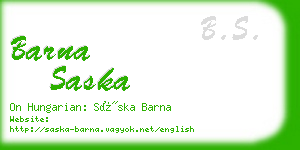 barna saska business card